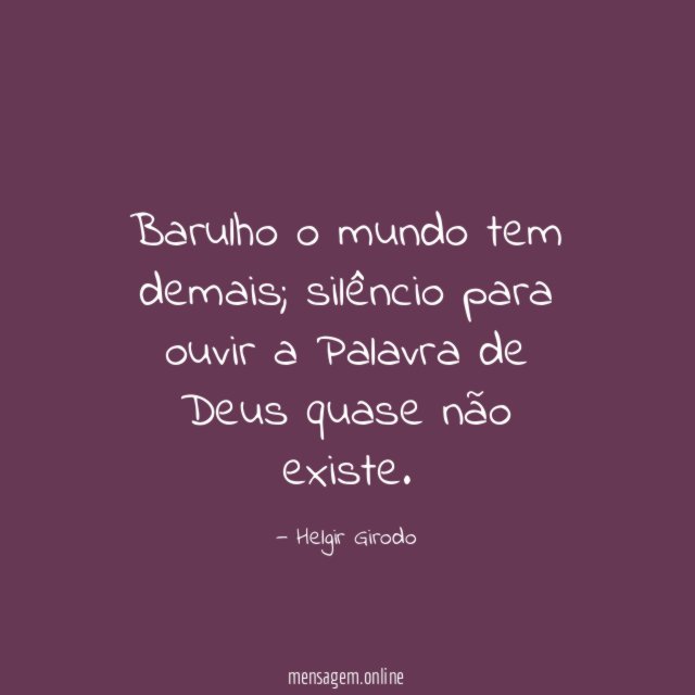 Barulho o mundo tem demais