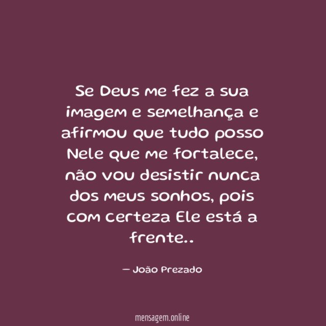Se Deus me fez a sua imagem