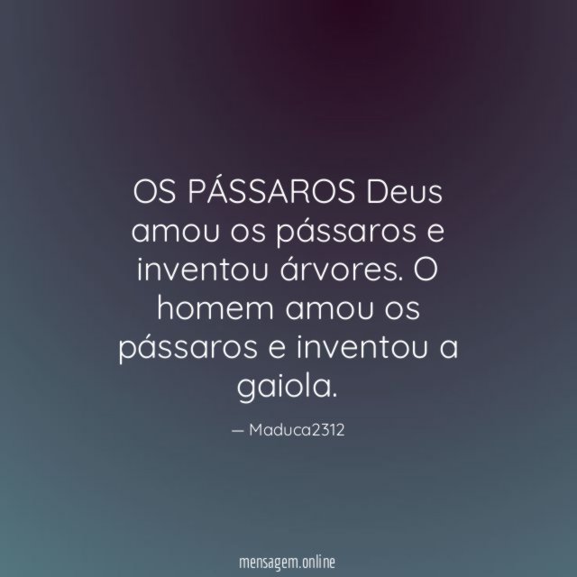 OS PÁSSAROS