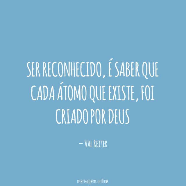 SER RECONHECIDO