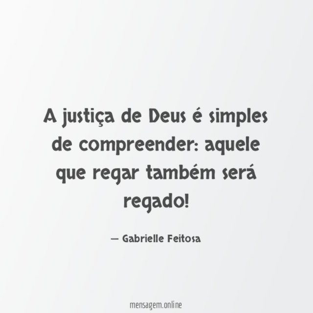 A justiça de Deus é simples de compreender
