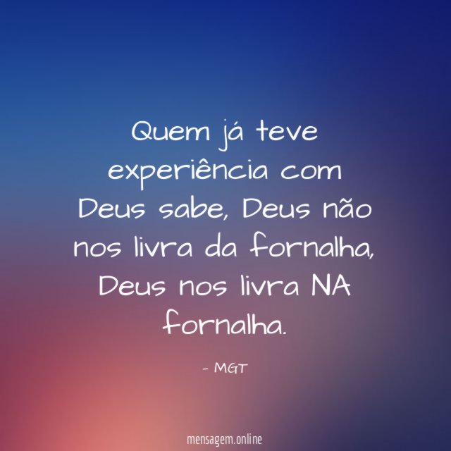 Quem já teve experiência com Deus sabe