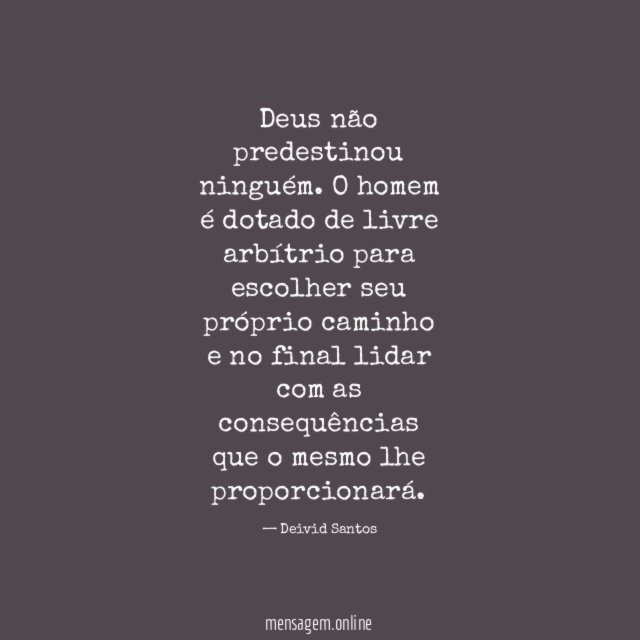 Deus não predestinou ninguém