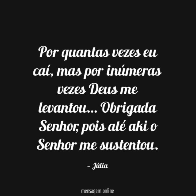 Por quantas vezes eu caí