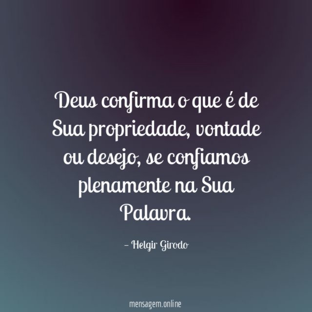 Deus confirma o que é de Sua propriedade