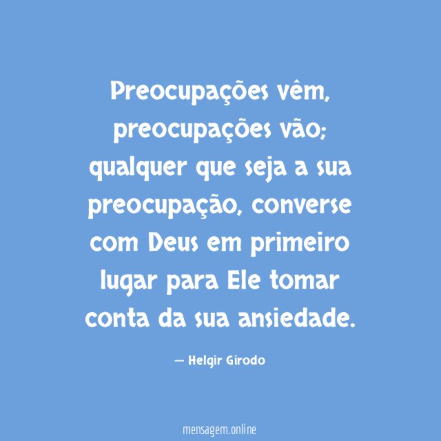Preocupações vêm