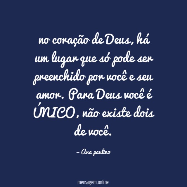 no coração de Deus