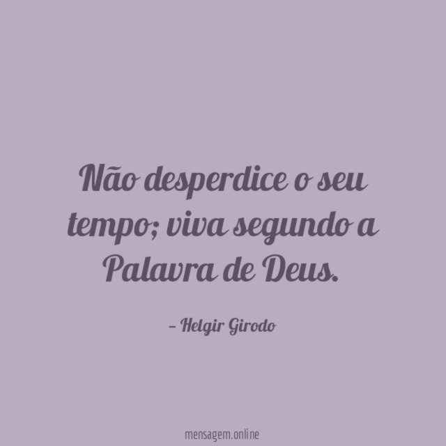 Não desperdice o seu tempo