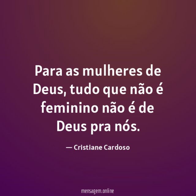 Para as mulheres de Deus