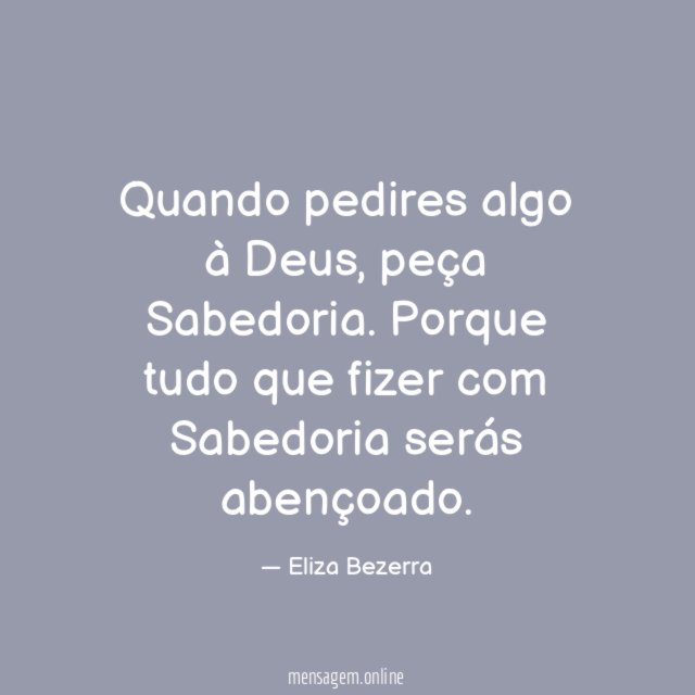 Quando pedires algo à Deus