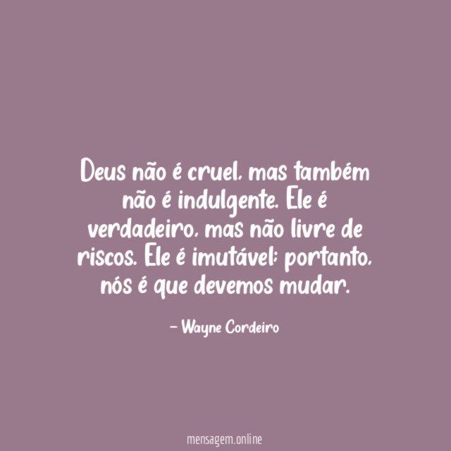 Deus não é cruel