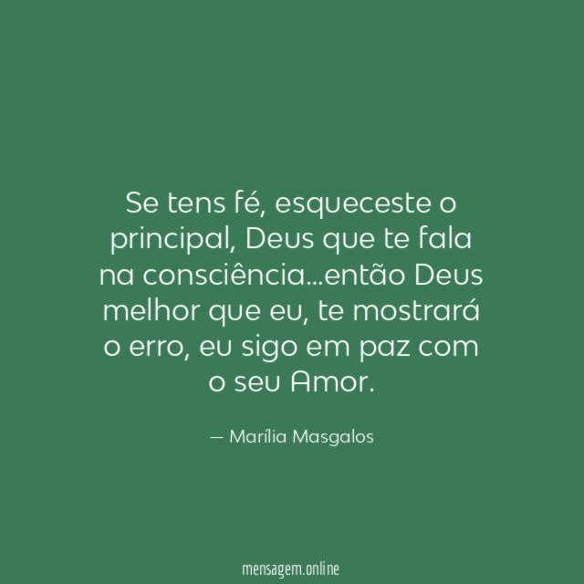 Se tens fé