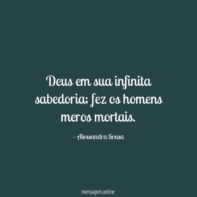 Deus em sua infinita sabedoria