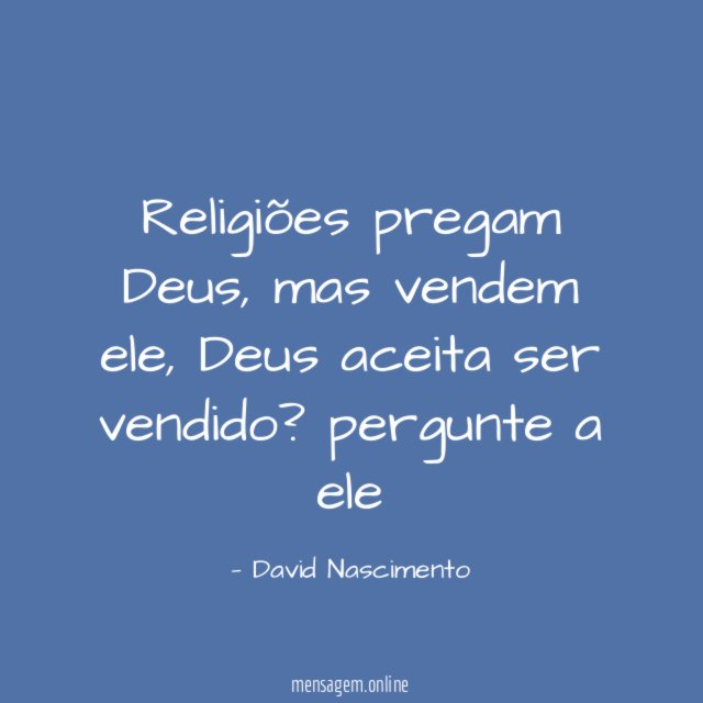 Religiões pregam Deus