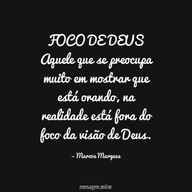 FOCO DE DEUS