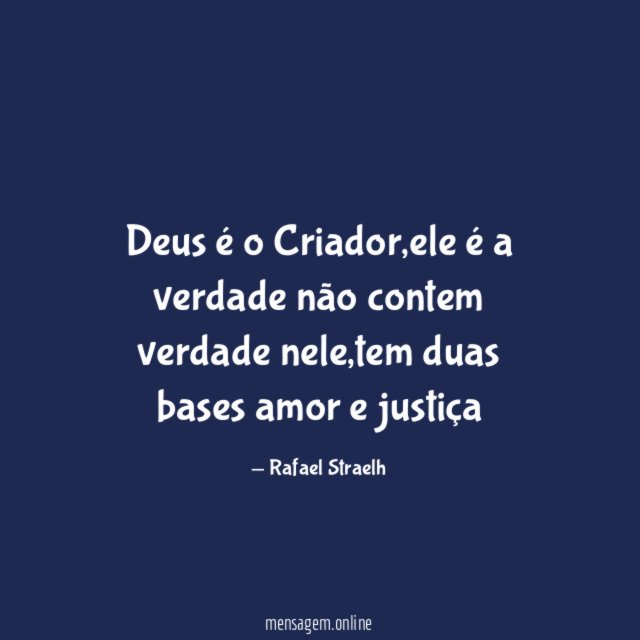 Deus é o Criador