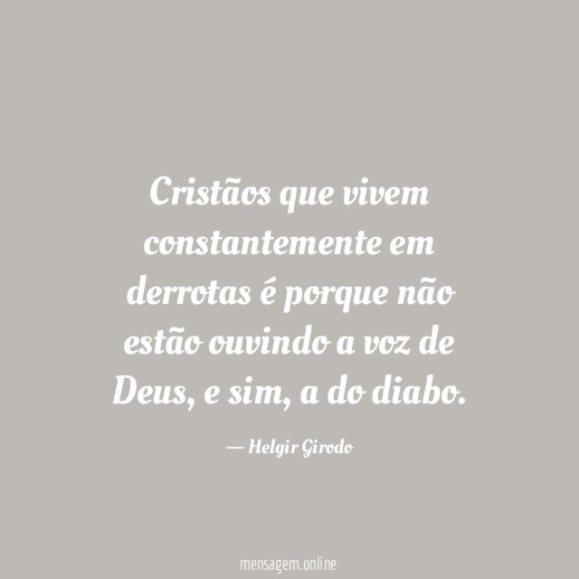 Cristãos que vivem constantemente em derrotas é porque