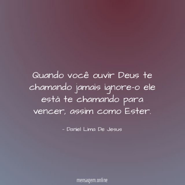 Quando você ouvir Deus te chamando jamais ignore-o