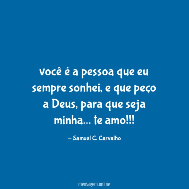 você é a pessoa que eu sempre sonhei