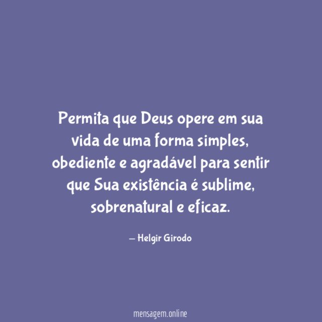 Permita que Deus opere em sua vida de uma forma simples