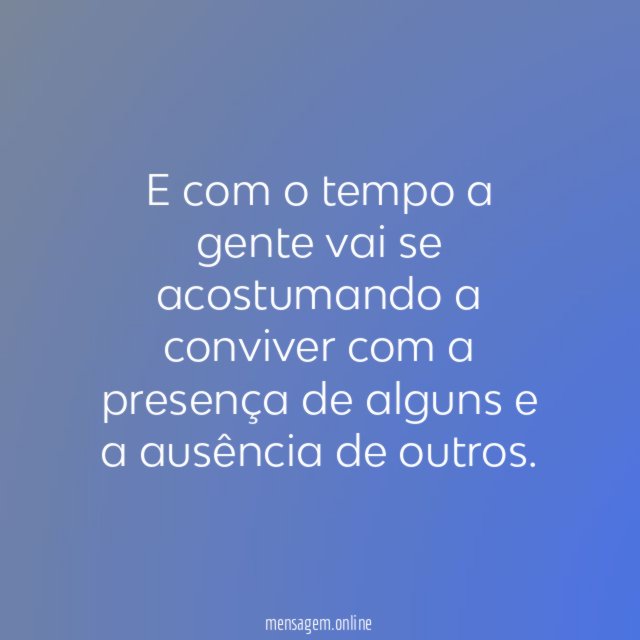 Presença de alguns, ausência de outros