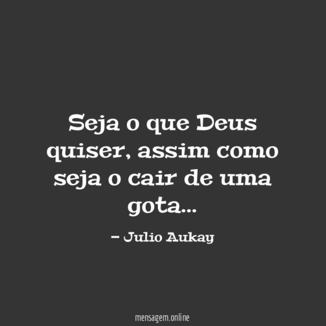 Seja o que Deus quiser
