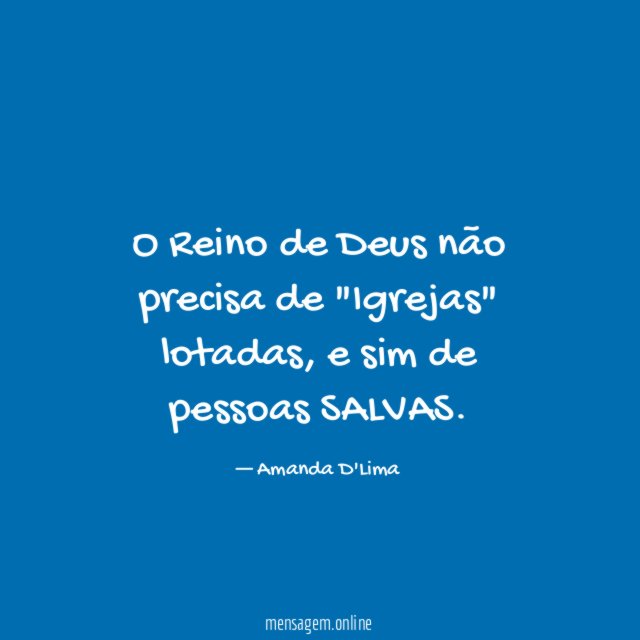 O Reino de Deus não precisa de "Igrejas" lotadas