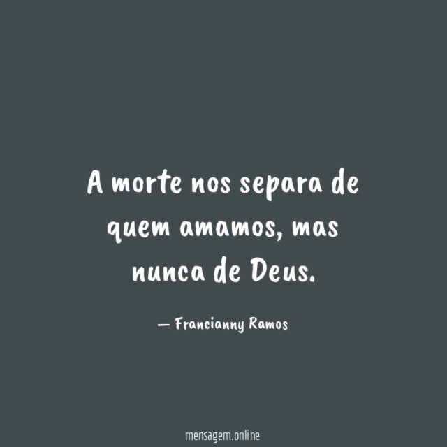 A morte nos separa de quem amamos