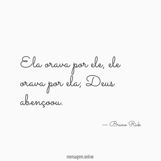 Ela orava por ele
