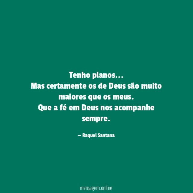 Tenho planos