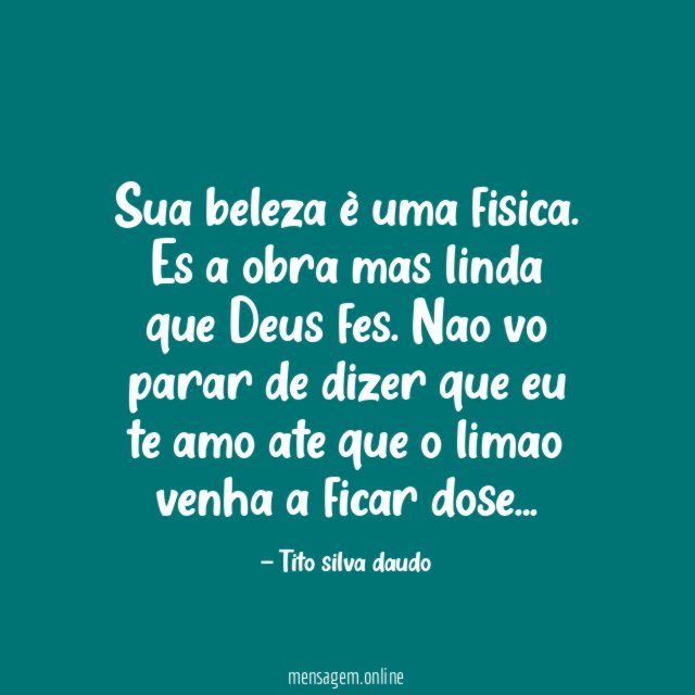 Sua beleza è uma fisica