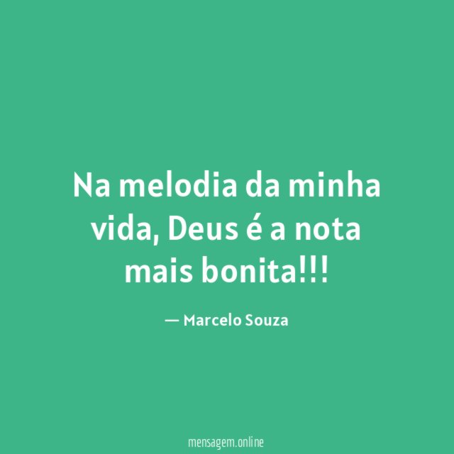 Na melodia da minha vida