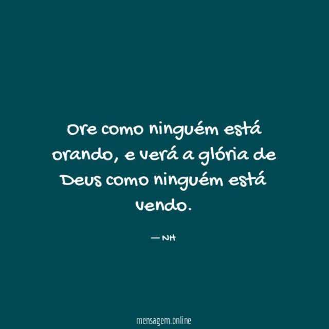 Ore como ninguém está orando