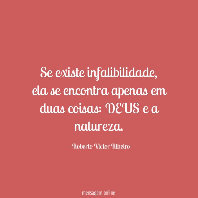 Se existe infalibilidade