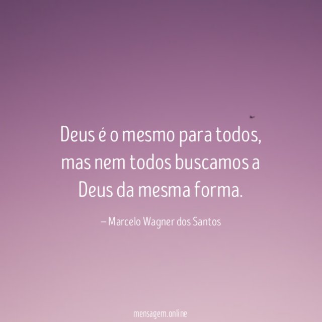 Deus é o mesmo para todos