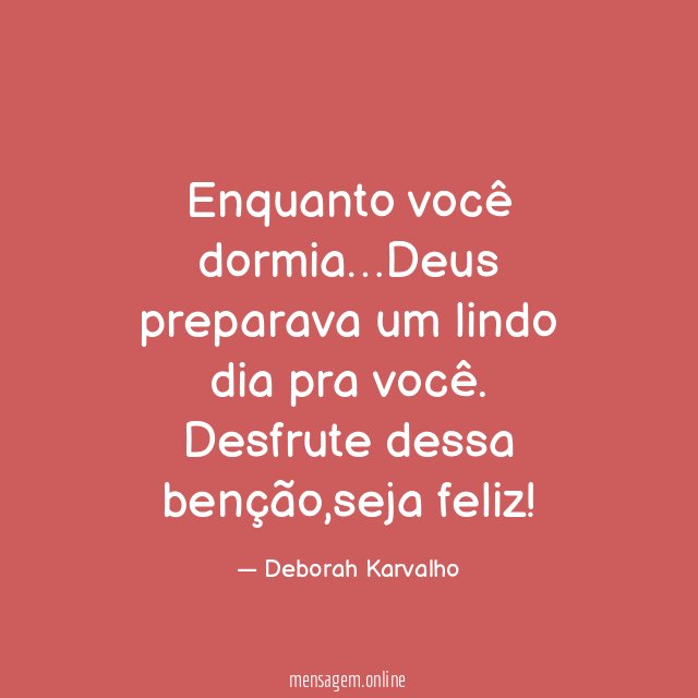 Enquanto você dormia