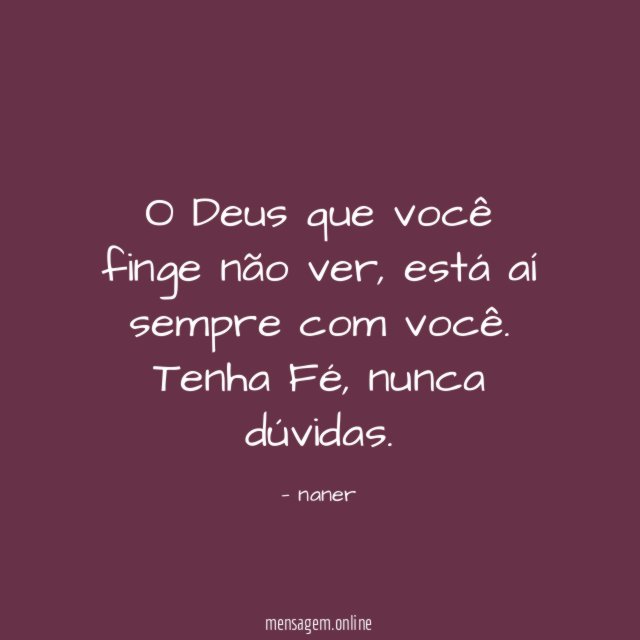 O Deus que você finge não ver