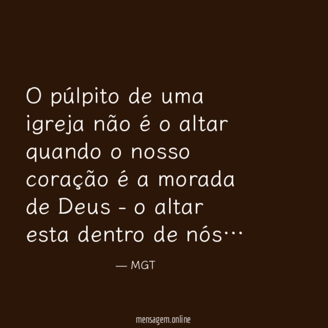 O púlpito de uma igreja não é