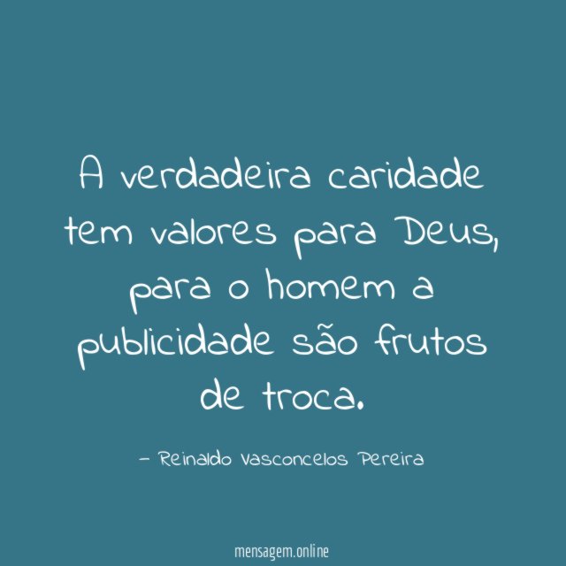 A verdadeira caridade tem valores para Deus