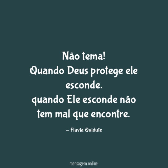 Não tema