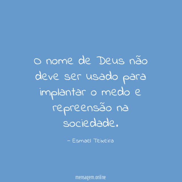 O nome de Deus não deve ser usado