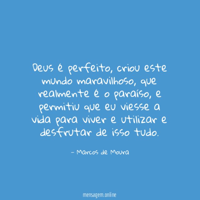 Deus é perfeito
