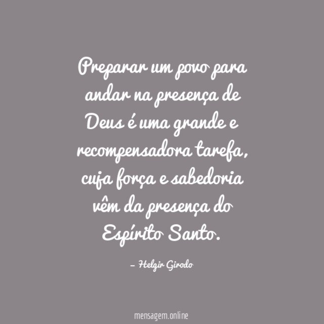 Preparar um povo para andar na presença de