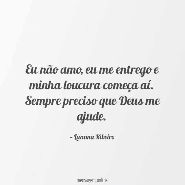 Eu não amo