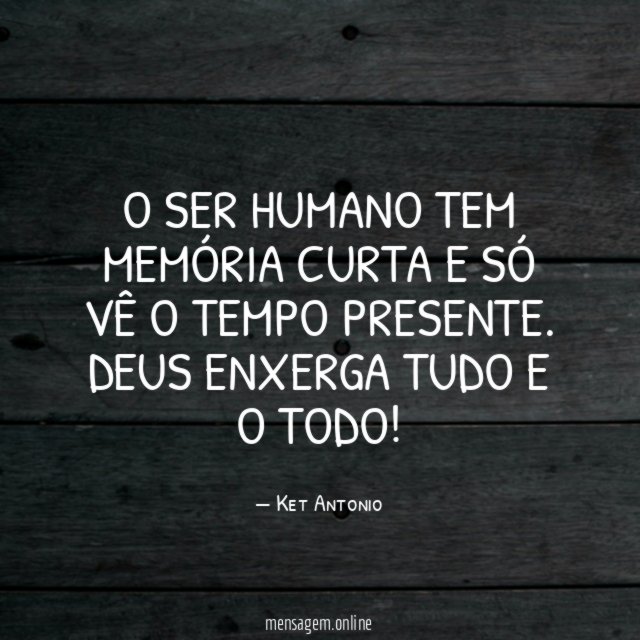 O ser humano tem memória curta e só