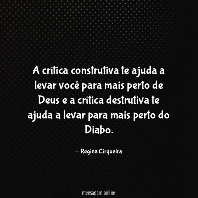 A crítica construtiva te ajuda a levar você