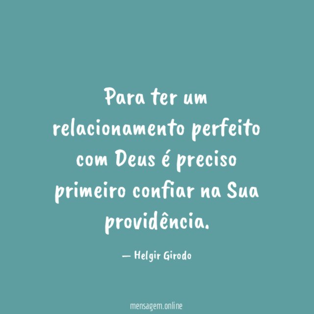 Para ter um relacionamento perfeito com Deus é preciso