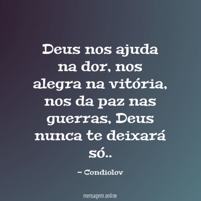 Deus nos ajuda na dor