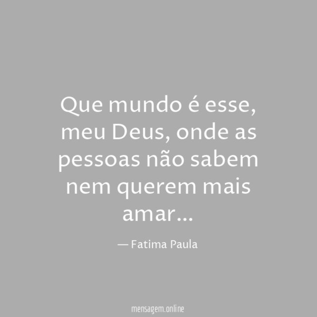 Que mundo é esse