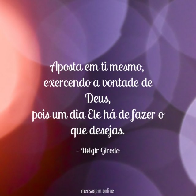 Aposta em ti mesmo